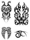 tribal mask tattoo